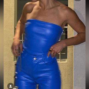 Dynamite Blue Leather Pants